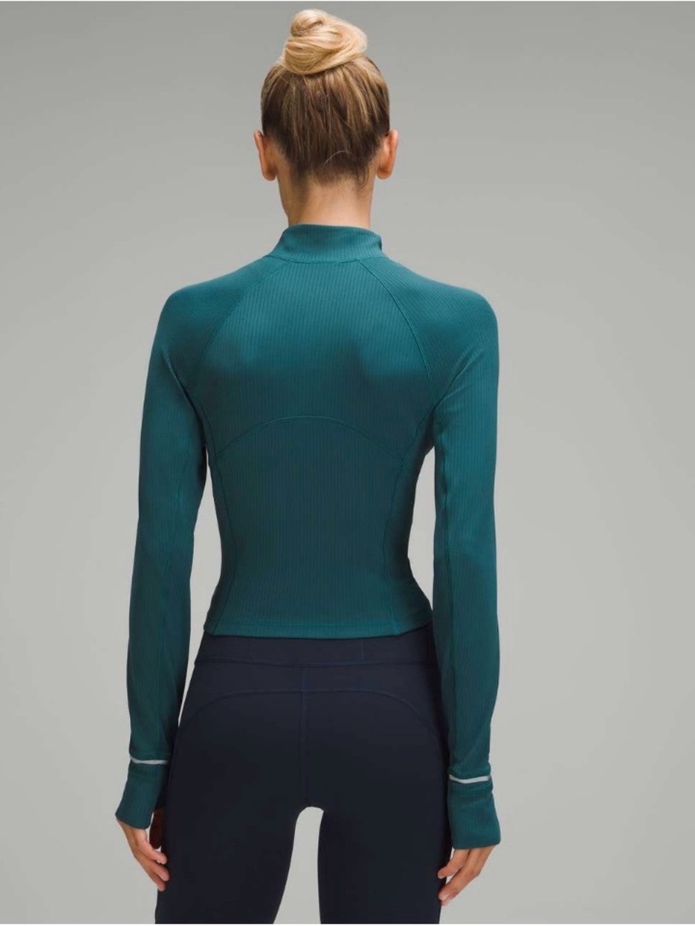 Lululemon Its Rulu Run Ribbed Cropped Half Zip - Picture 2 of 6